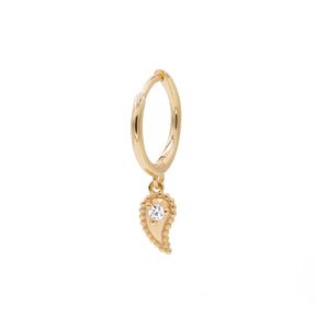 PI / Boucle d'oreille Paisley - Doré champagne