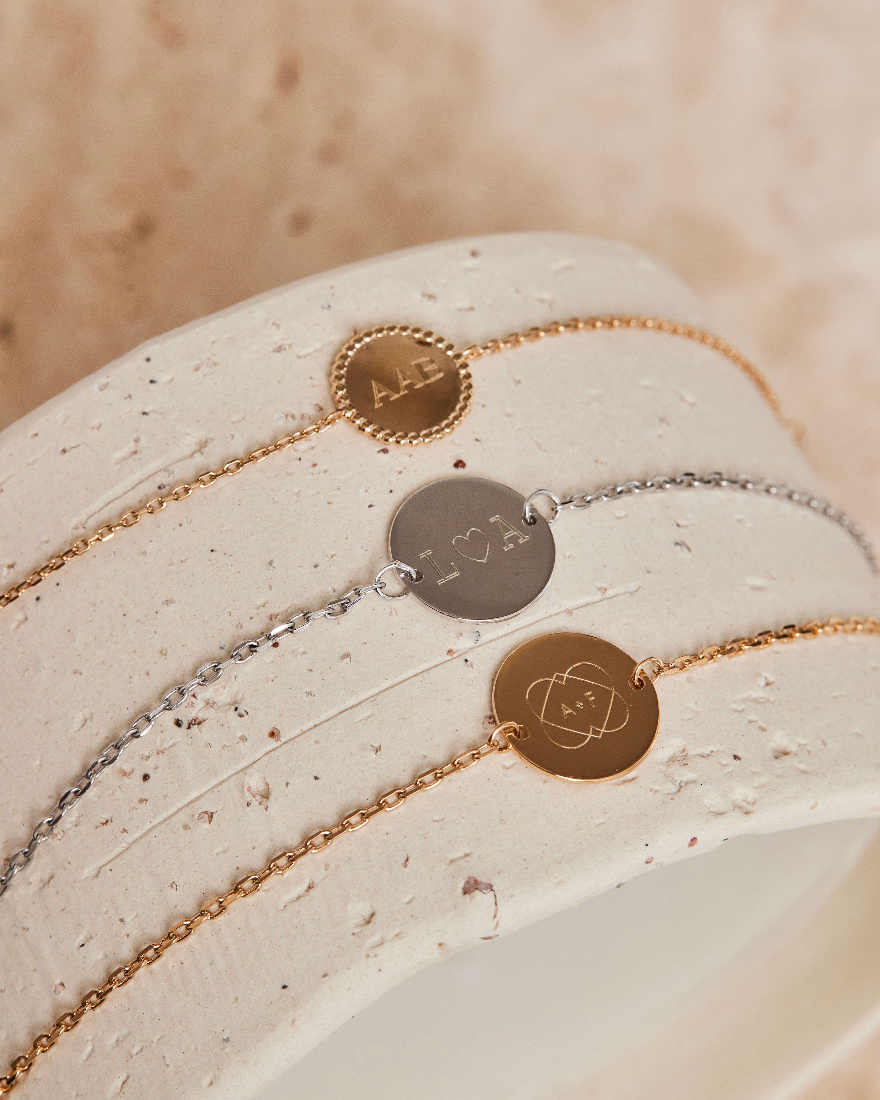 Bracelets à graver - Doré champagne