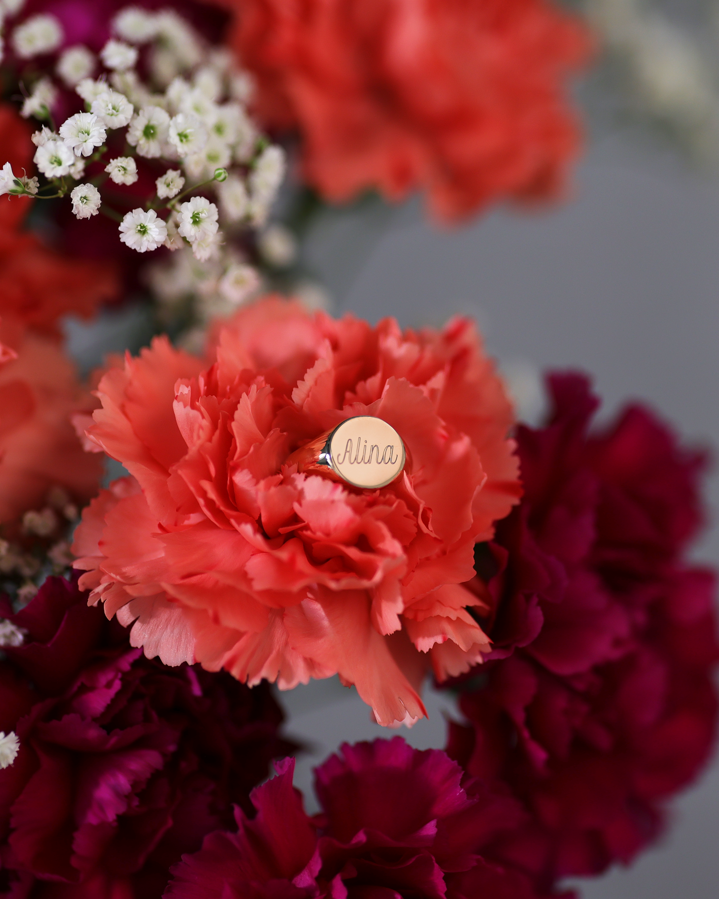 Bagues à graver - Doré champagne