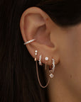 Boucle d'oreille Aida (12.5mm) - Doré pêche