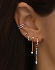 Boucle d'oreille Cleo (12.5mm) - Doré pêche