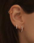 Boucle d'oreille Aida (12.5mm) - Doré champagne