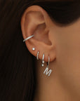 Boucle d'oreille Lettre - Argent