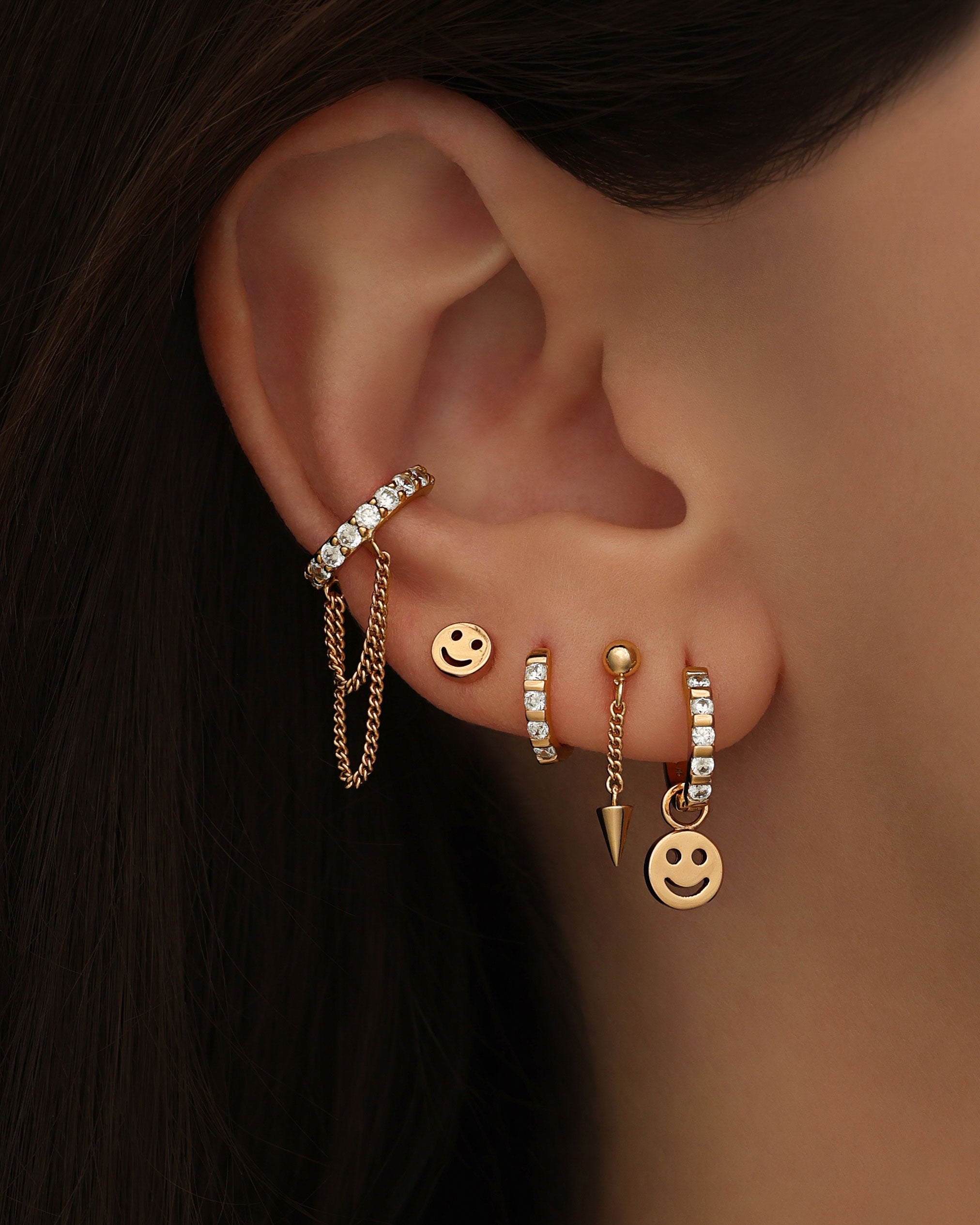 Ear Cuff Sophia - Champagnergold (vergoldet)