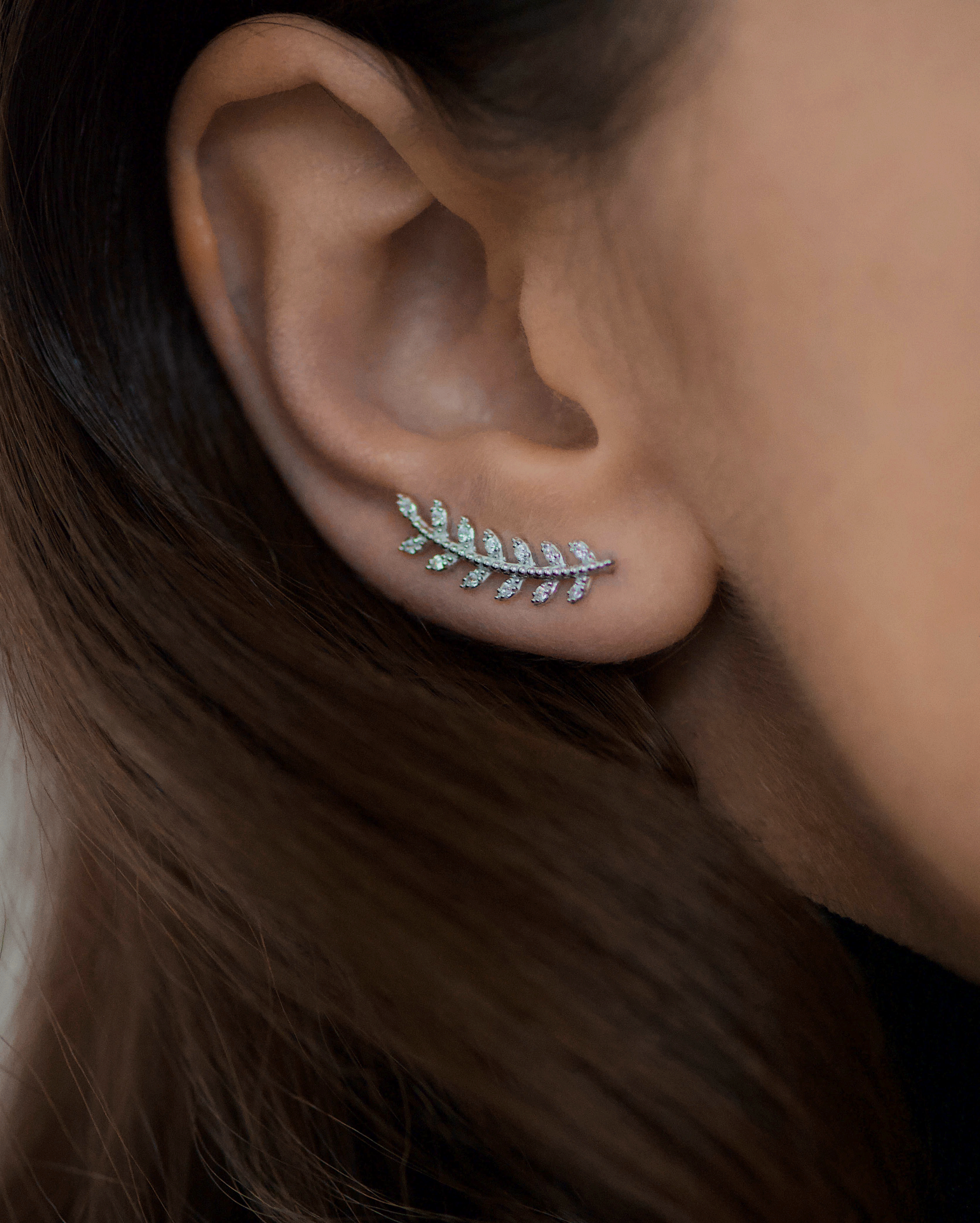 Boucle d'oreille grimpante Gaia - Argent