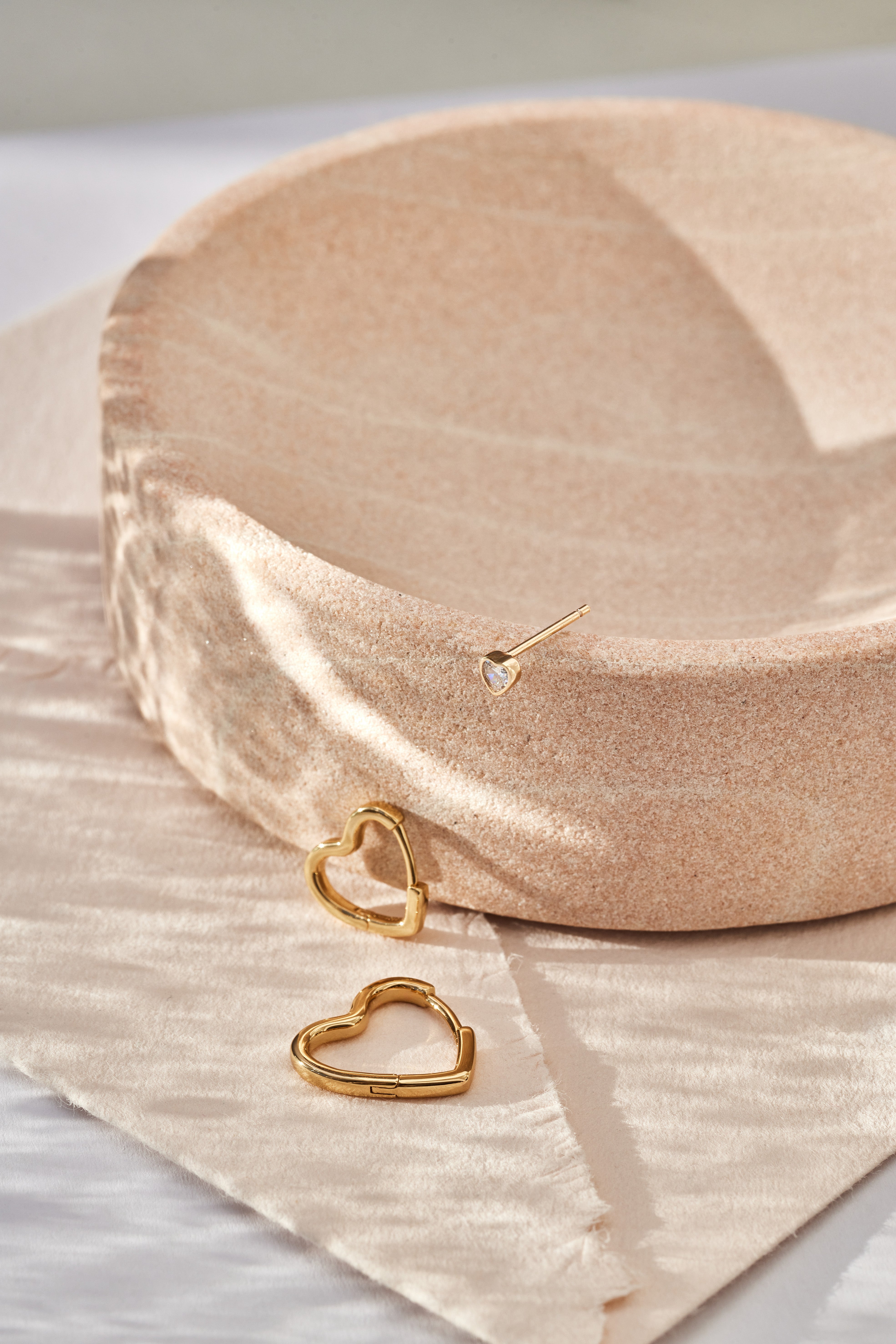 Clou d'oreille Aimee - Doré champagne