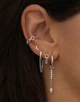 Boucle d'oreille Andrina - Argent