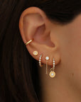 Clou d'oreille Larissa (30mm) - Doré champagne