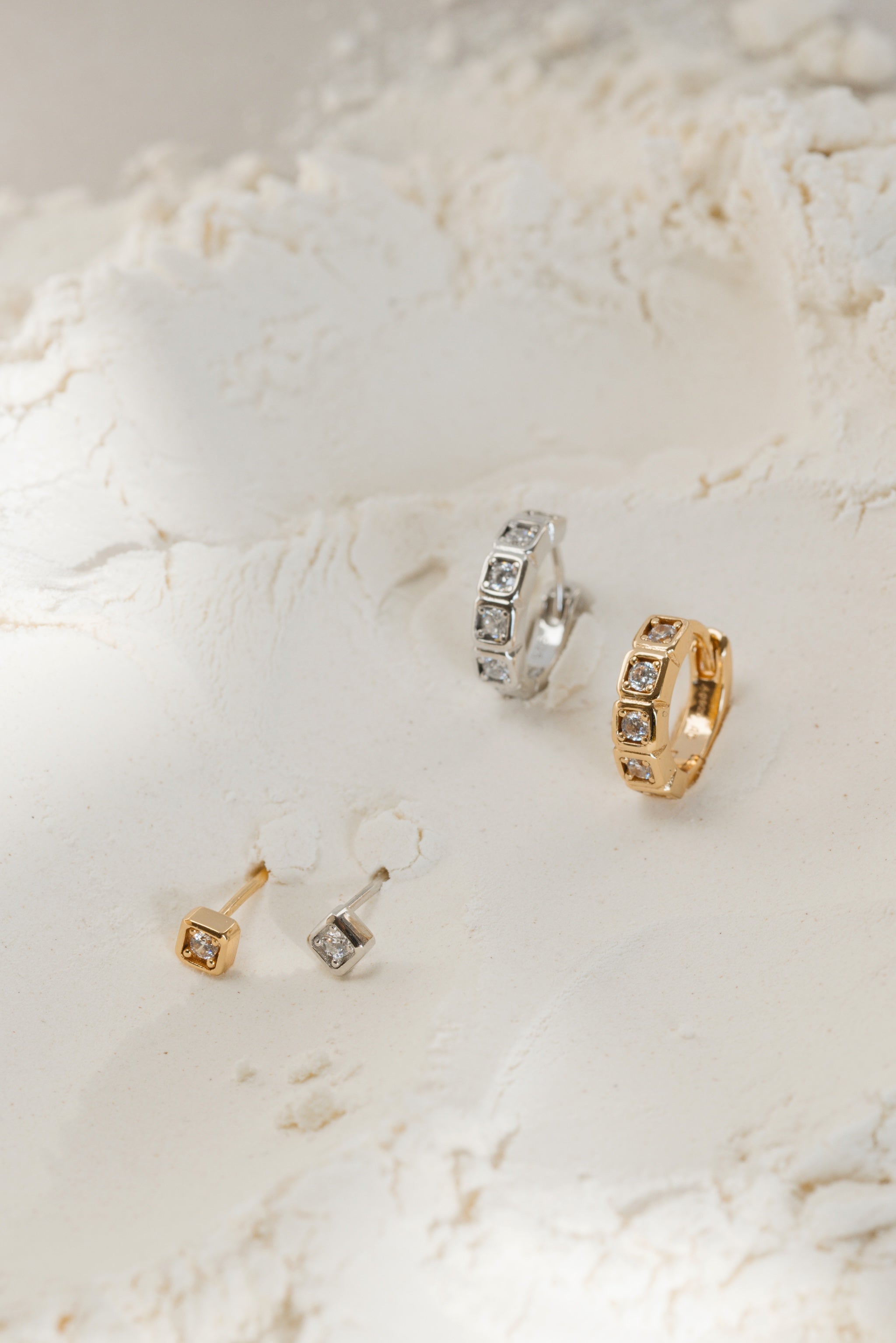 Boucle d'oreille Frankie - Doré champagne