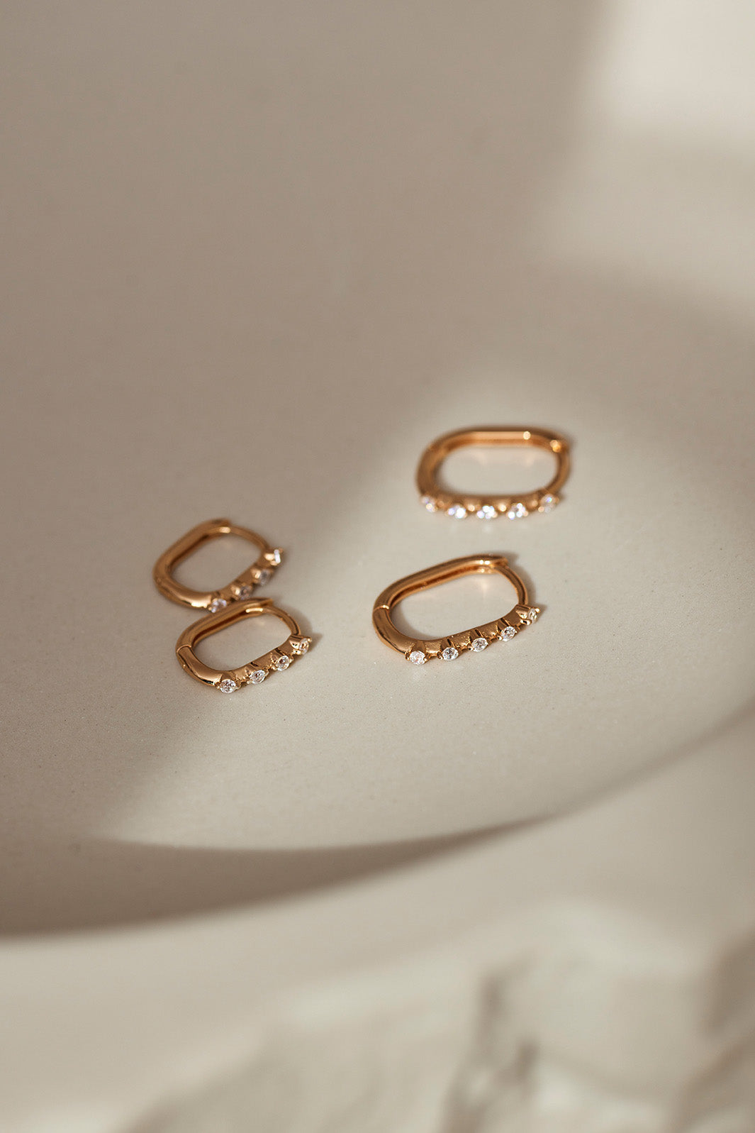 Boucle d'oreille Gia (15mm) - Doré champagne