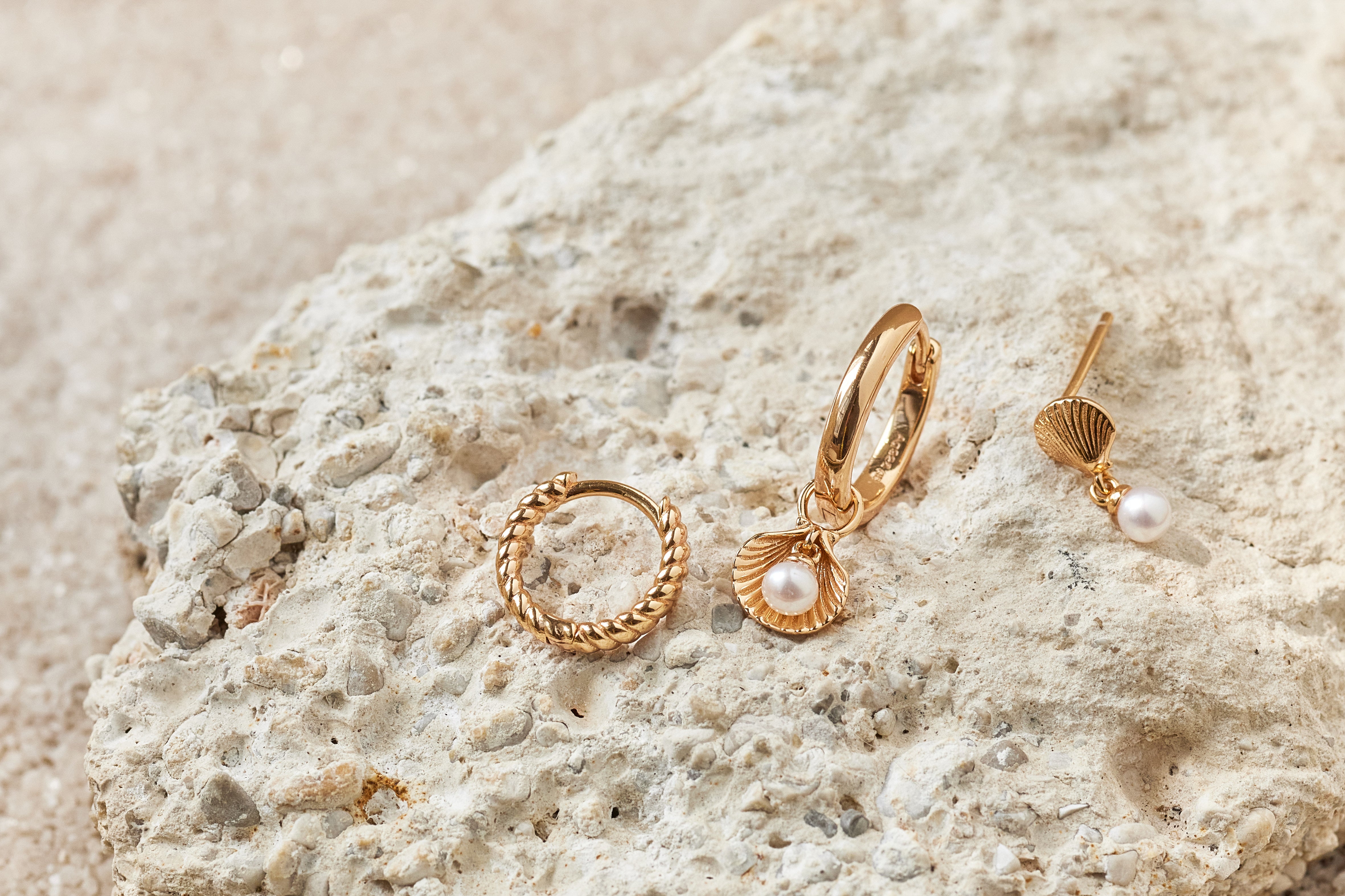 Clou d'oreille Noa - Doré champagne