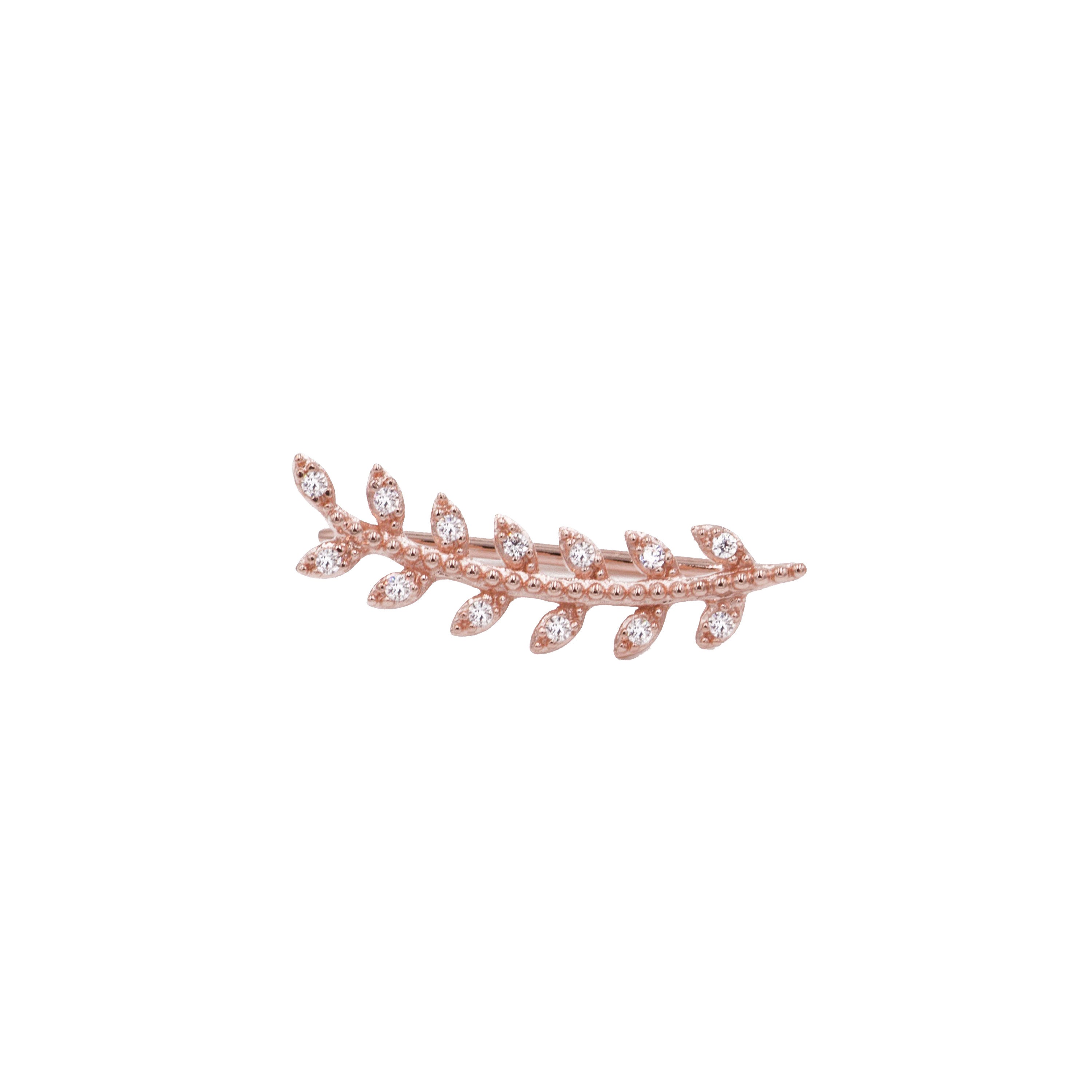 Boucle d'oreille grimpante Gaia - Doré rose