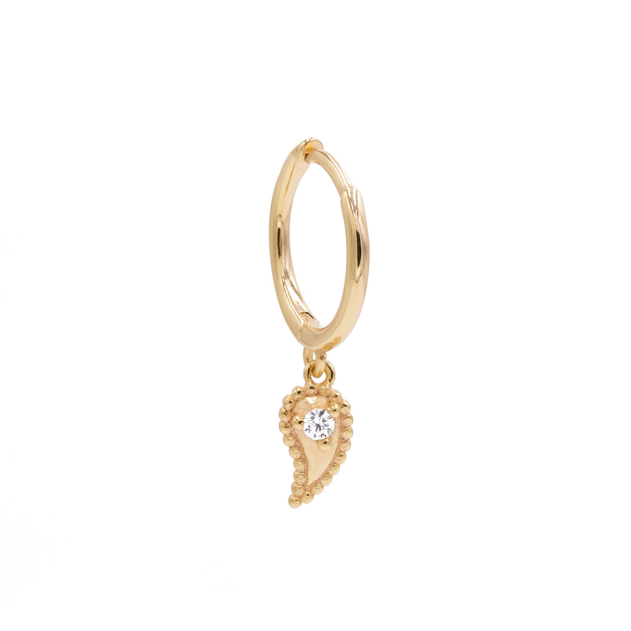 PI / Boucle d'oreille Paisley - Doré champagne
