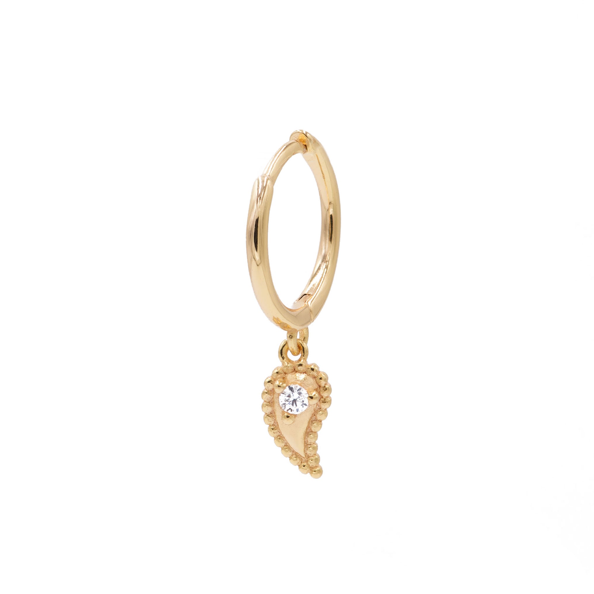 PI / Boucle d'oreille Paisley - Doré champagne