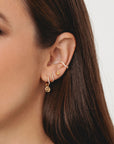 Boucle d'oreille Alena (10.5mm) - Doré champagne