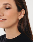 Boucle d'oreille Sienna (12mm) - Doré champagne