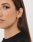 Boucle d'oreille Lily (12.5mm) - Doré champagne