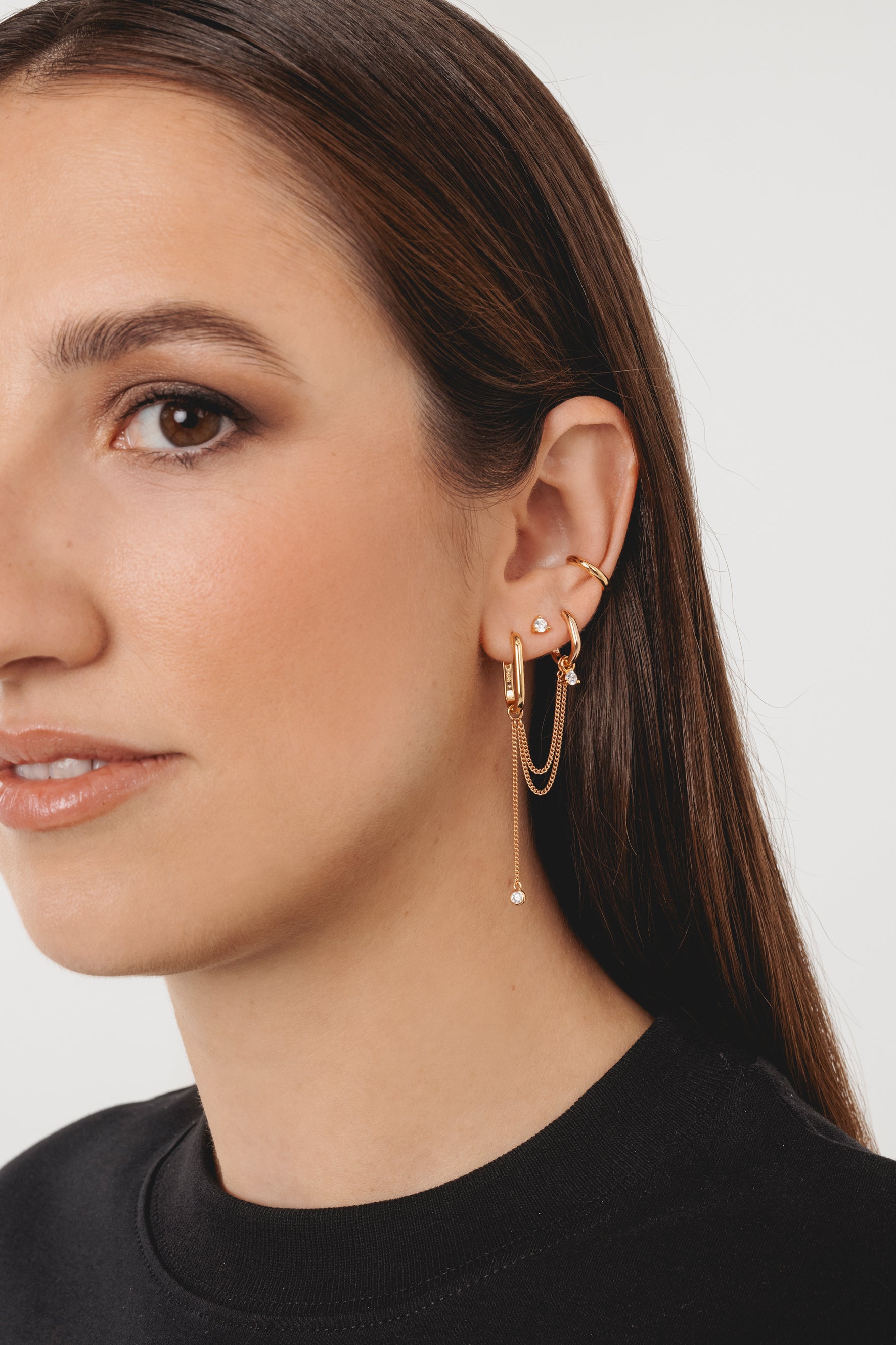 Ear Cuff Bella - Doré champagne