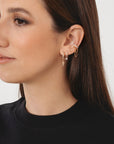 Boucle d'oreille Sienna (12mm) - Doré pêche