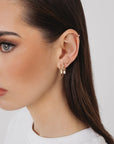 Boucle d'oreille Zoé (18.5mm) - Doré pêche