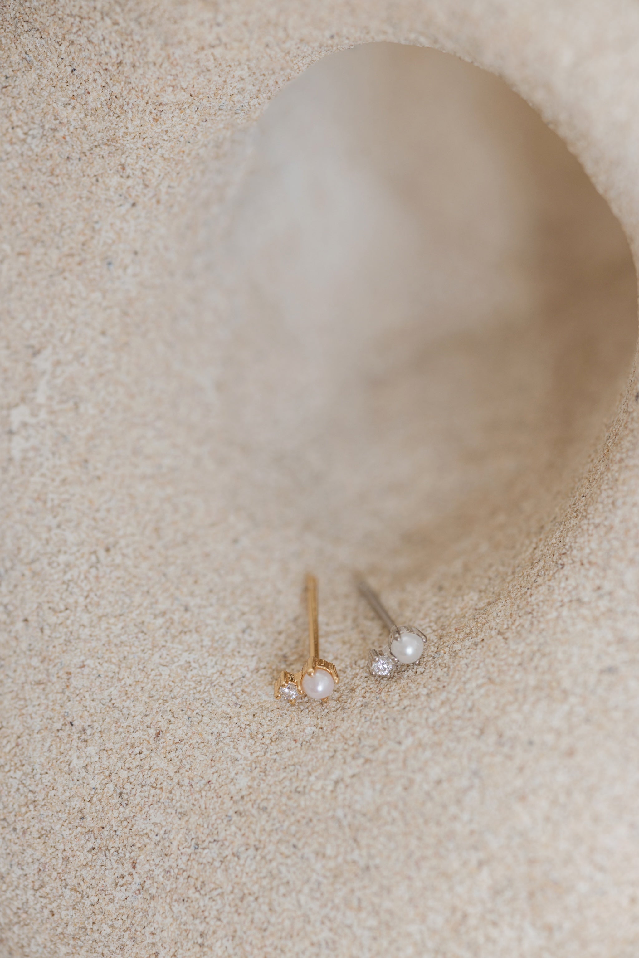 Clou d'oreille Vega - Doré champagne