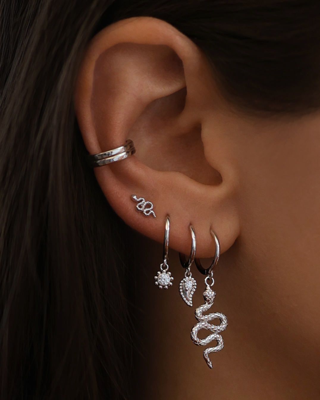 Boucle d&#39;oreille Sunny - Argent