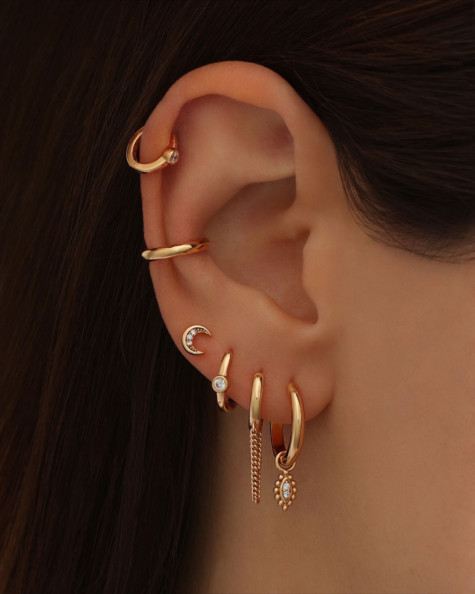 Ear Cuff Bella - Doré champagne