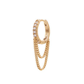 Boucle d'oreille Lux - Doré champagne